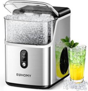 lot 5065 image: $150 EUHOMY Nugget Ice Maker for Countertop, 35lbs24H Soft Ice