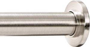 lot 5072 image: Ivilon Tension Curtain Rod - Spring Rod, 24 36 in, Brushed Nickel
