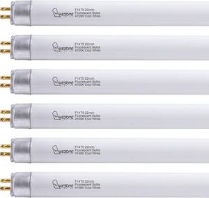 lot 5075 image: 22in F14T5CW Fluorescent Bulb 4100K, 14W G5 Base, 6-Pack