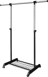 lot 5077 image: LiaMeE Adjustable Clothing Rack with Wheels, Free-Standing