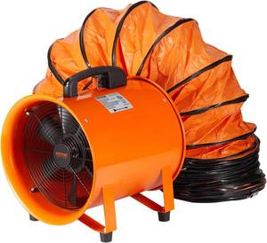 lot 5113 image: $100 VEVOR Air Mover Blower Fan 8in, 1070 CFM, 195W, 16.4ft Duct