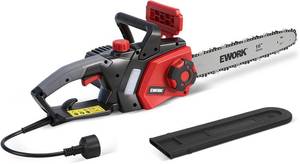 lot 5147 image: $90 EWORK 16-Inch 15A Corded Chainsaw, Auto Oil