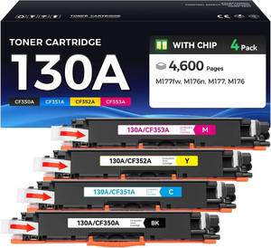 lot 5176 image: HP 130A Toner Cartridge 4-Pack High-Yield Color LaserJet M176M177