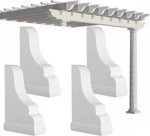 lot 5211 image: $47 Ripeng 4 Pcs 2x6 Pergola End Cap Vinyl White Finial Cap
