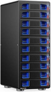 lot 5225 image: $260 CENMATE 10-Bay HDD Enclosure with Cooling, USB 3.0, Hot-Swap