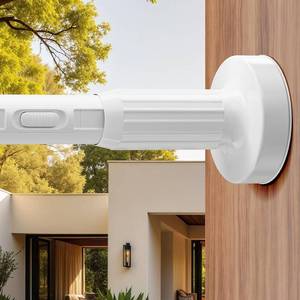 lot 5226 image: Tension Curtain Rod 41-173In 22Lb, Extra Long, No-Drill, White
