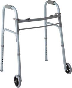 lot 5229 image: Medline JuniorLower-Height Folding Walker with 5  Wheels