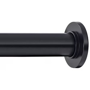 lot 5238 image: Ivilon Tension Curtain Rod - 36-54 in, Black