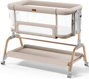 lot 5241 image: $160 NeoBorn 3-in-1 Baby Bassinet, Bedside Rocking Crib with Mesh