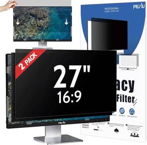 lot 5252 image: $70 Peslv 2-Pack 27-Inch Privacy Screen for 169 Monitor, Spy Filter