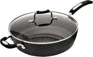 lot 5256 image: $48 Starfrit The Rock Classic 11 Non-Stick Deep Fry Pan, see notes