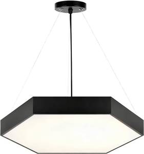 lot 5259 image: $60 24-Inch LED Hexagon Pendant Light, 48W, Surface Mount, 5000K
