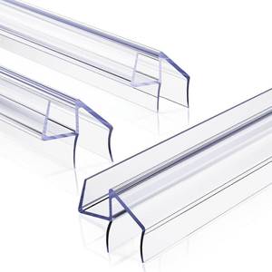 lot 5262 image: Delamu 3Pack 38 x 36 Shower Door Bottom Seal, Clear