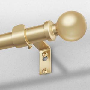 lot 5292 image: Gold Curtain Rod, 36-91 in, 1 in Adjustable Heavy-Duty Pole