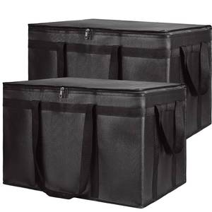 lot 5310 image: 2-Pack Insulated Food Delivery Bags, XXX-Large, Black