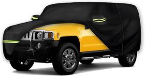lot 5319 image: $70 Waterproof Car Cover for Hummer H2 SUV 2002-2009 (Black) 210T
