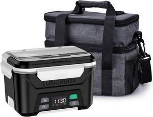 lot 5337 image: $90 EAST OAK Cordless Electric Lunch Box, 5.5-Cup Portable Warmer