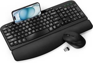 lot 5339 image: Wireless Keyboard, NO MOUSE  2.4G Ergonomic Full-Size
