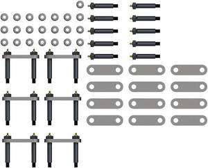 lot 5351 image: $149 Lippert Hanger Kit for Triple Axle w Wet Bolts, Shackles-160951