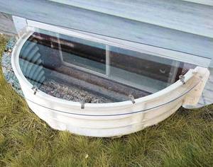 lot 5360 image: $66 Basement Window Well Cover, Heavy-Duty, Clear, 39x16 in