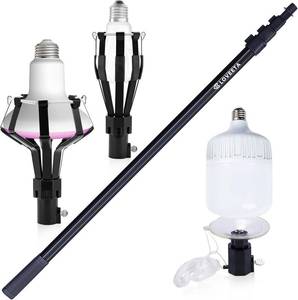 lot 5364 image: LOVEETA Gen2 12ft Telescopic Light Bulb Changer Pole, 18ft Reach
