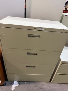 lot 281 image: ALL STEEL LATERAL 3-DRAWER FILING CABINET