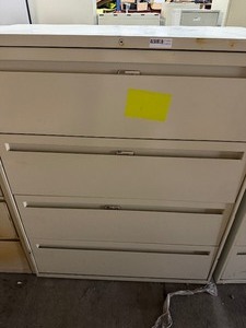 lot 293 image: HON 4-DRAWER LATERAL FILING CABINET