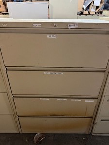 lot 294 image: HIRSH 4-DRAWER LATERAL FILING CABINET