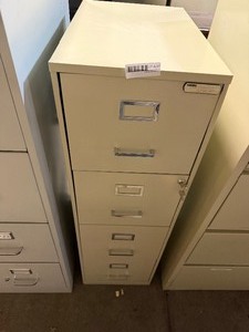 lot 297 image: HON 4-DRAWER FILING CABINET WITH KEY