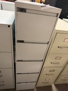 lot 302 image: STEEL CASE 5-DRAWER FILE CABINET