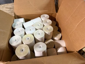 lot 360 image: ADDING MACHINE PAPER ROLLS 3 2-PLY APPROX. 45 ROLLS