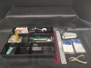 lot 241 image: Office Supply Lot with Organizer Tray