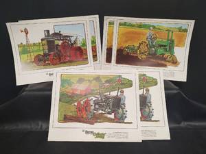 lot 249 image: VTG 6 Printed Ortho Fertilizer Collector Series Farm Tractor Prints from Ortho Fertilizer