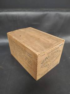 lot 251 image: VINTAGE Celebrated Waltham School Crayons Wooden Box American Crayon Co with Sliding Lid