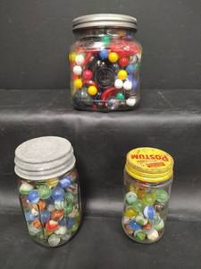 lot 348 image: Glass Marbles and Game Pieces