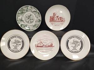 lot 349 image: Newton, McPherson and Peabody Kansas Centennial Commemorative Plates Collection