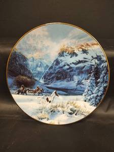 lot 406 image: W.S. George Running with the Wind Collector Plate by Julie Kramer Cole, Numbered