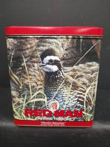 lot 483 image: Vintage Red Man Chewing Tobacco 1996 Limited Edition Tin, 7 x 6 x 6