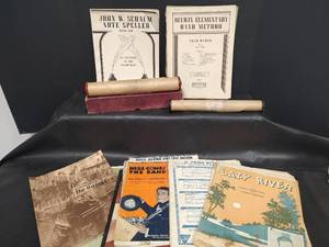 lot 508 image: Vintage Sheet Music Collection with Piano Rolls
