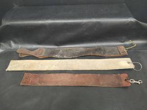 lot 525 image: Antique Leather Razor Straps
