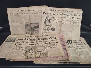lot 565 image: Antique Historic Newspapers