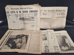 lot 567 image: Vintage Historical Newspaper Collection