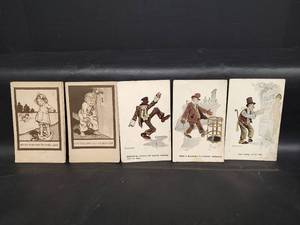 lot 604 image: VTG Early 20th Century Comic Humor Postcards