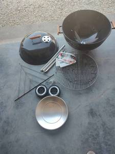 lot 666 image: Weber One-Touch 22 Kettle Charcoal Grill with  Original Parts, Never Used