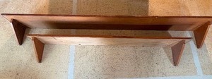 lot 61 image: Large Wood Wall Shelves, Longest is Approx 78 x 13