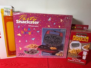 lot 77 image: Pasta Tin, Pastry Snackster and Perfect Fries, All in Packages