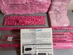lot 121 image: Dusting and Mop Set, Pink Leopard Print, New in Package