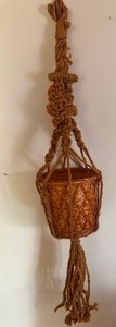 lot 134 image: Vintage Macrame Plant Holder