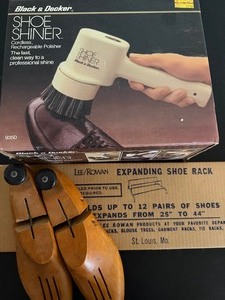 lot 161 image: Shoe Polisher, Stretchers and Rack