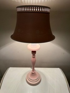 lot 168 image: MCM Pink Lamp w Metal Shade